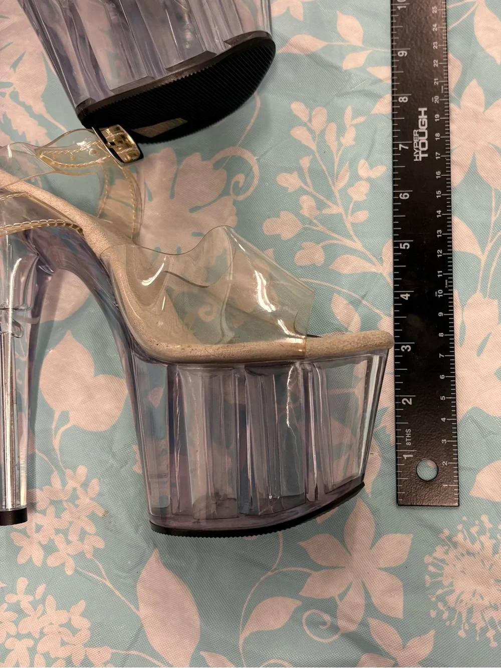 Pleaser clear platforms Size 8